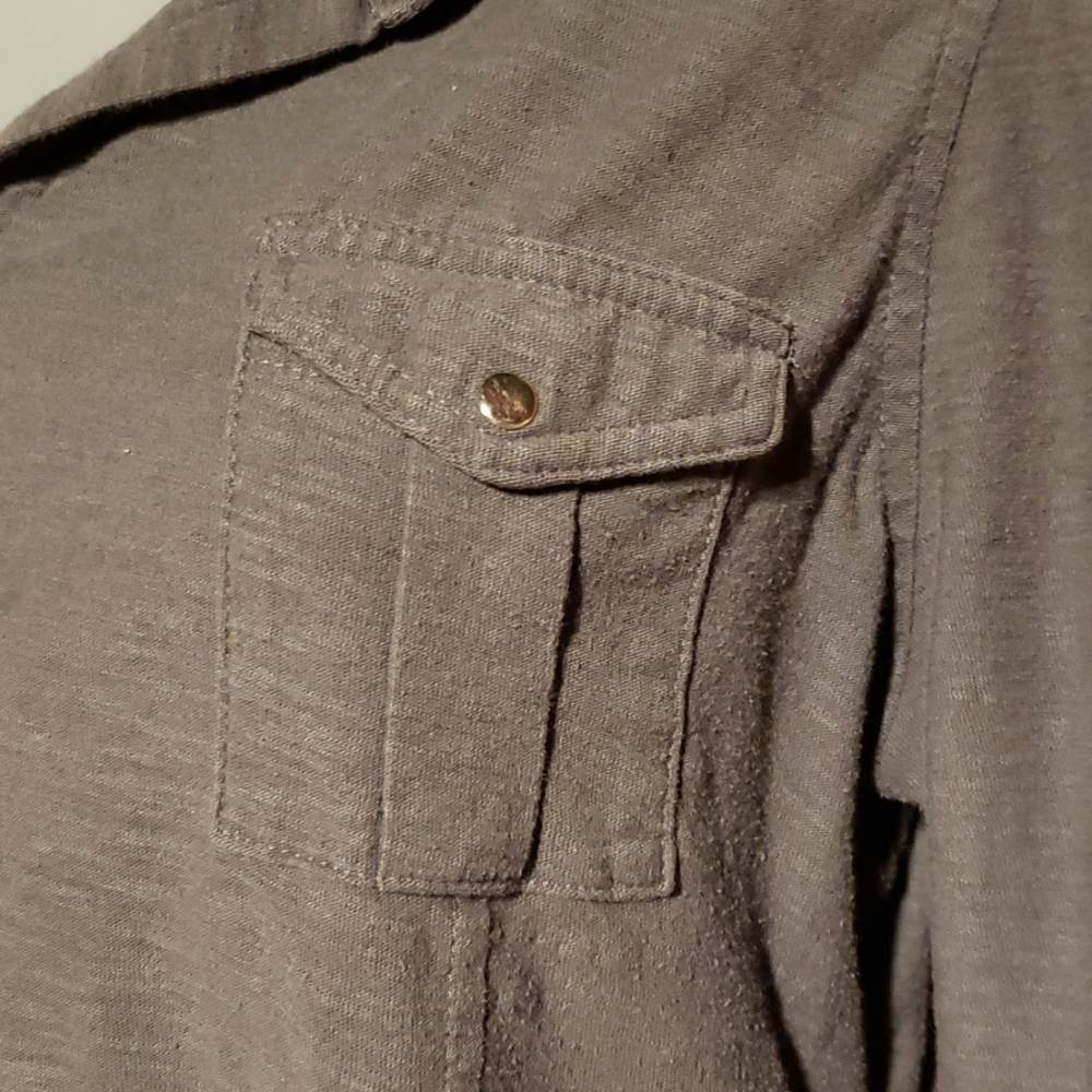 Charcoal Blouse 3/4 Sleeves